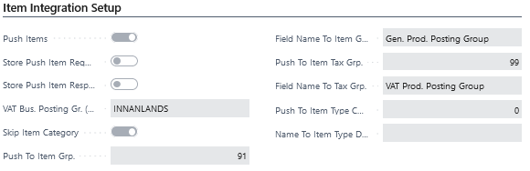 Endpoint item integration tab