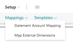 "Mappings menu"